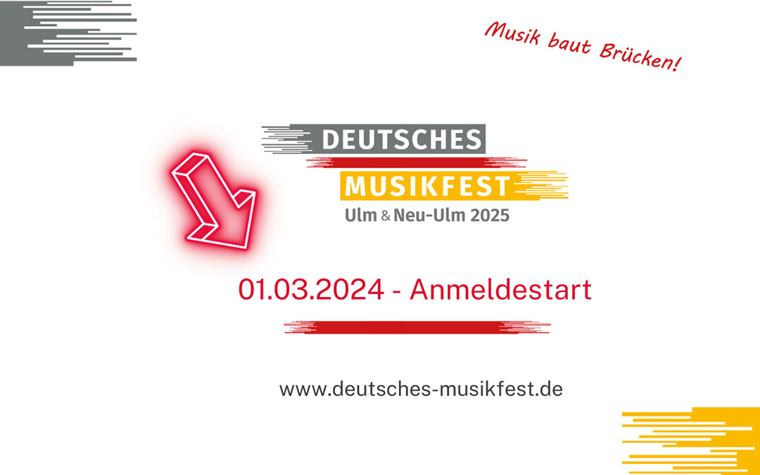 Onlineanmeldung für das Deutsche Musikfest 2025 startet!