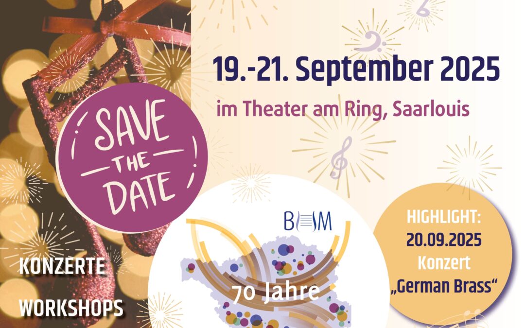 70 Jahre BSM – Ein Festwochenende voller Musik in Saarlouis!